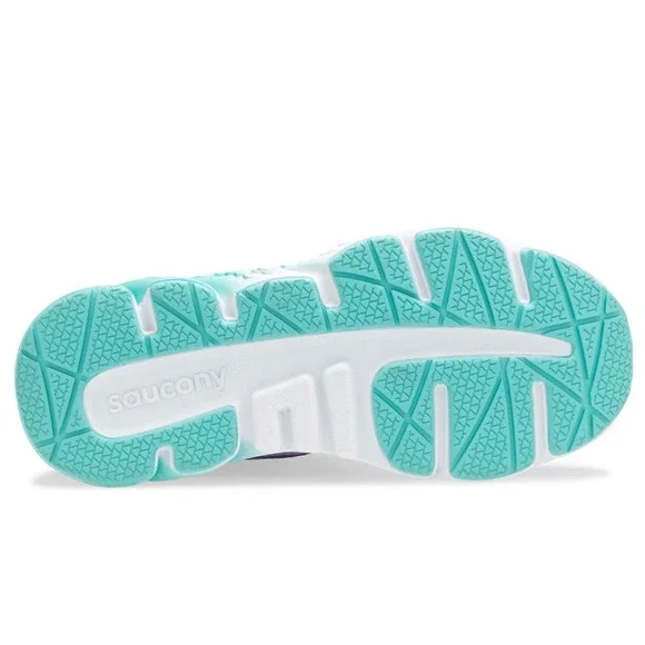 Saucony Wind AC 2.0 Kids Purple Turquoise Running Shoes Wide Size 4.5W NEW - Picture 7 of 9